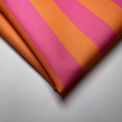 Retalho 26x69cm - Nylon Impermeável - Riscas rosa e laranja (novo tom)
