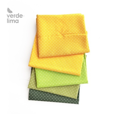 Pack de retalhos - Pintas tons primavera