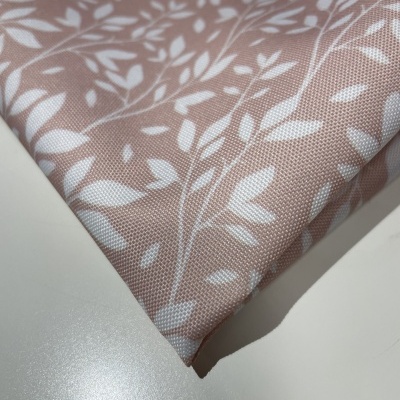 Retalho 130x130cm - Nylon Impermeável - Floral rosa nude