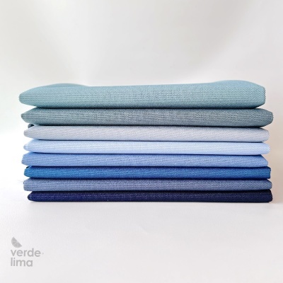 Pack de retalhos - Nylon plastificado - Tons Azuis