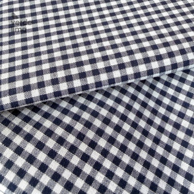 Pack de retalhos - Vichy e cambraia de algodão - Azul marinho