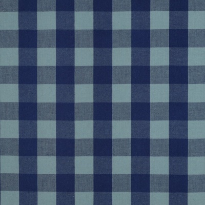 Xadrez de algodão - Tons de azul ganga