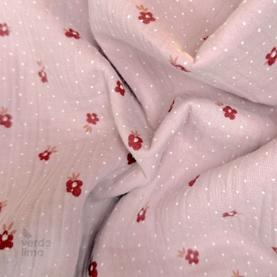 Musselina de algodão - Earth flowers