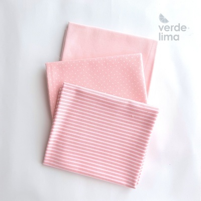 Pack de retalhos - Básicos de algodão - Rosa Velho