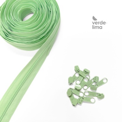 Fecho zipper malha 3 - Pack de 5 metros com 10 cursores