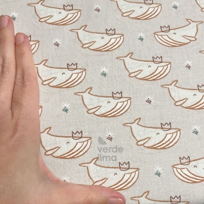 Retalho 50x150cm - Sea Friends - Whale