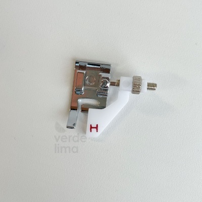 Calcador para bainha invisível com guia de plástico