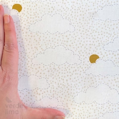 Tecido de algodão - Spring Dove - Clouds sand