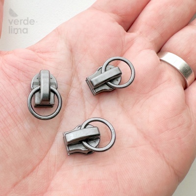 Cursores de fecho zipper malha 5 com argola