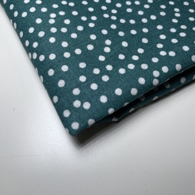 Retalho 94cm x 150cm - Tecido de Algodão - Pallino - salpicos - Petróleo