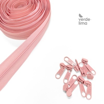Fecho zipper malha 3 - Pack de 5 metros com 10 cursores