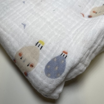 Retalho 18x140cm - Musselina - Balões de ar quente