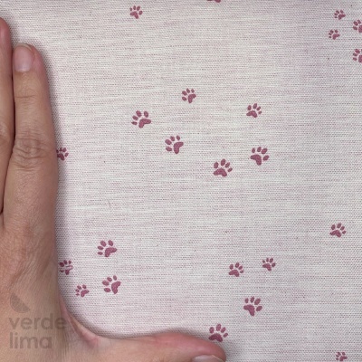 Vaiela de algodão orgânico - Footprint Pink
