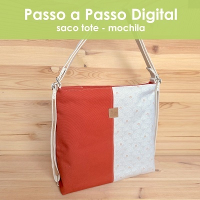 Passo a Passo digital - Saco tote mochila 2 em 1
