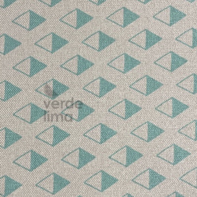 Panamá estampado - Geometric aqua