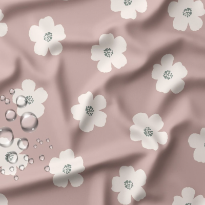 Tecido raincoat - Flores