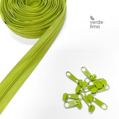 Fecho zipper malha 3 - Pack de 5 metros com 10 cursores