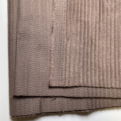 Retalho 37x145cm - Bombazine risca larga - Castanho