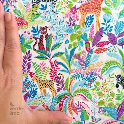 Tecido de Algodão - Tropica Wildlife