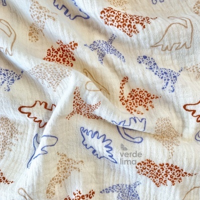 Musselina - Dinossauros em silhueta