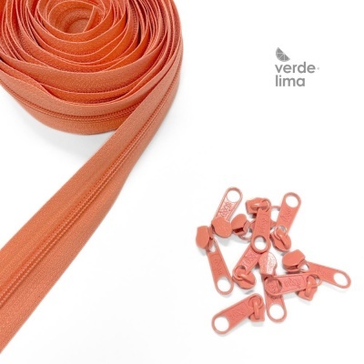 Fecho zipper malha 3 - Pack de 5 metros com 10 cursores