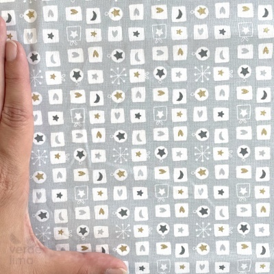 Tecido de Algodão - Nordic Christmas - Little Squares