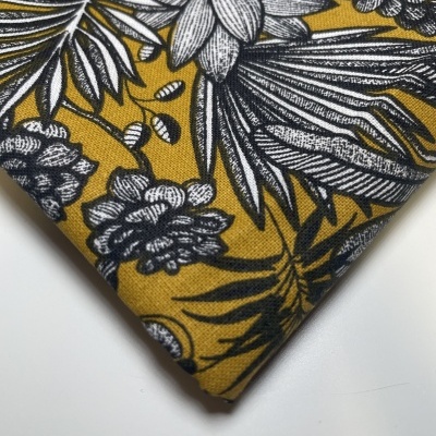 Retalho 30x160cm - Tecido de Algodão - Java - Mostarda