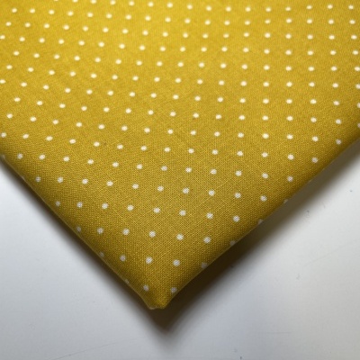 Retalho 32x150cm - Tecido de Algodão - Pintas - Petit Dots - Mostarda