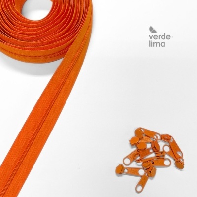 Fecho zipper malha 3 - Pack de 5 metros com 10 cursores