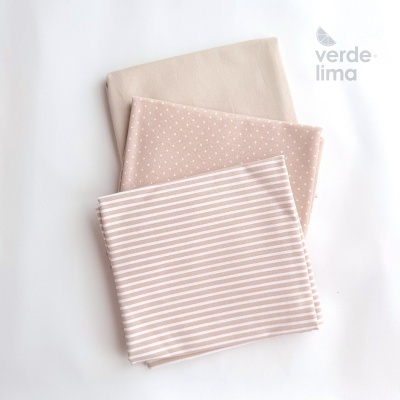 Pack de retalhos - Básicos de algodão - Areia