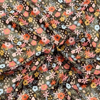 Tecido raincoat - Floral colorido