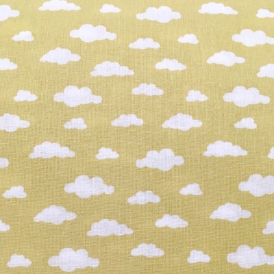 Tecido de algodão - Nuvens fundo amarelo claro