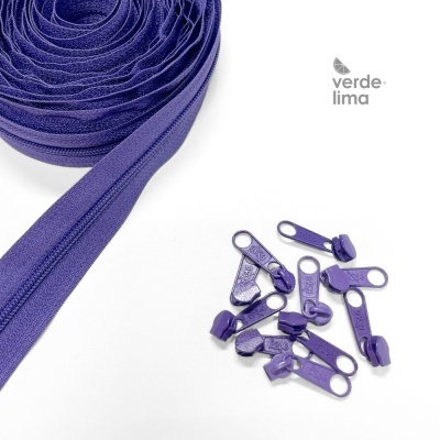 Fecho zipper malha 3 - Pack de 5 metros com 10 cursores