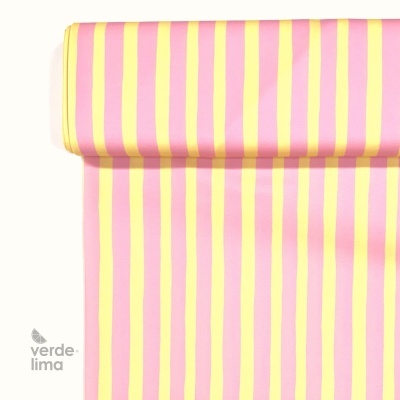 Minimate Impermeável - Riscas rosa e amarelo