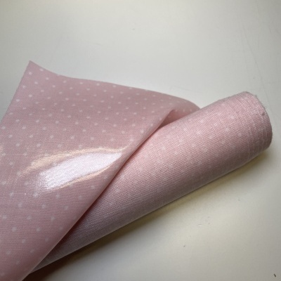 Retalho 80x140cm - Tecido Plastificado - Pintas Rosa Claro