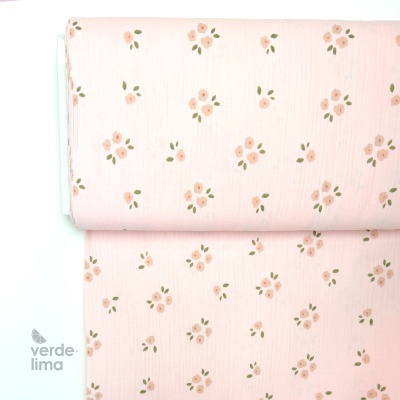 Musselina de algodão - Swan dance flowers