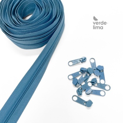 Fecho zipper malha 3 - Pack de 5 metros com 10 cursores