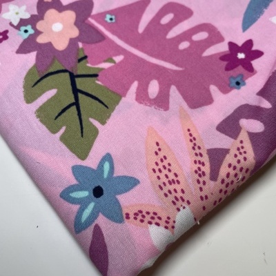 Retalho 50x150cm - TECIDO DE ALGODÃO - TROPICAL TURTLES