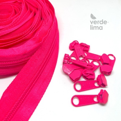 Fecho zipper malha 5 - Pack de 5 metros com 10 cursores