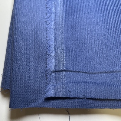 Retalho 32x145cm - Bombazine risca fina - Azul Índigo