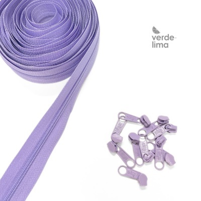 Fecho zipper malha 3 - Pack de 5 metros com 10 cursores