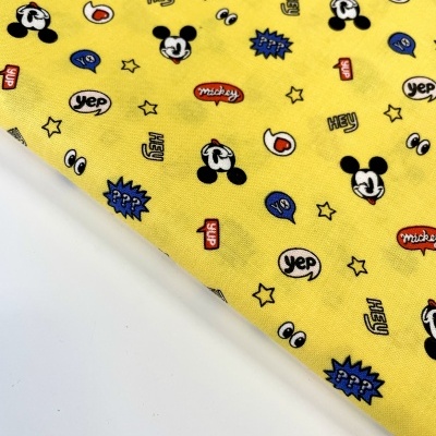 Retalho 125x110cm - Its a Mikey thing - Balões fundo amarelo