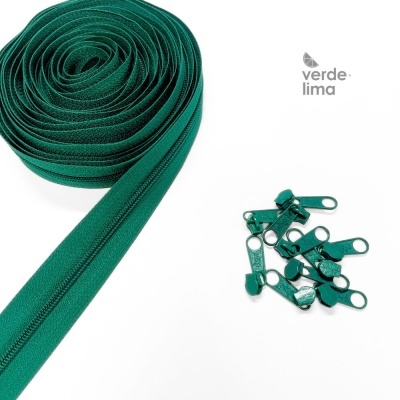 Fecho zipper malha 3 - Pack de 5 metros com 10 cursores