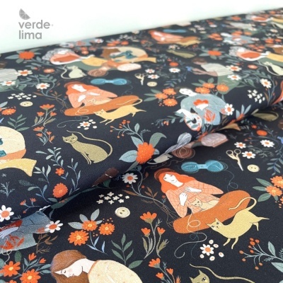 Tecido de algodão - Handmade Love