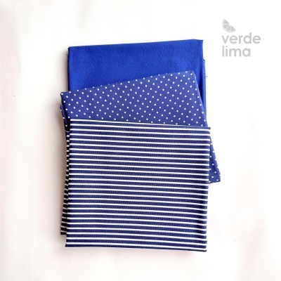 Pack de retalhos - Básicos de algodão - Azul Royal