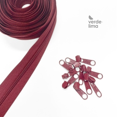 Fecho zipper malha 3 - Pack de 5 metros com 10 cursores