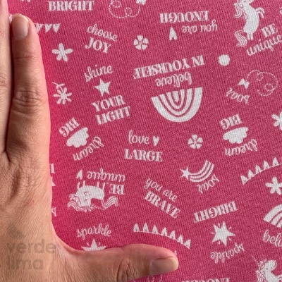 Retalho 50x110cm - Unicorn Kingdom - Be You Hot Pink