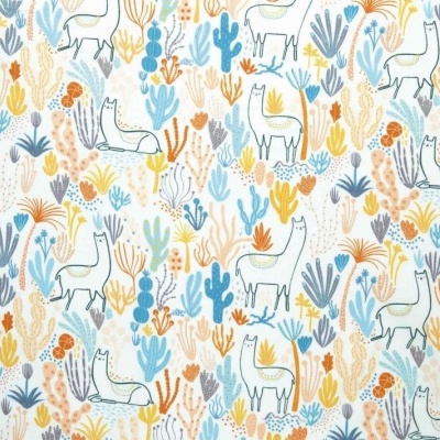 Tecido de Algodão - Good vibes lamas