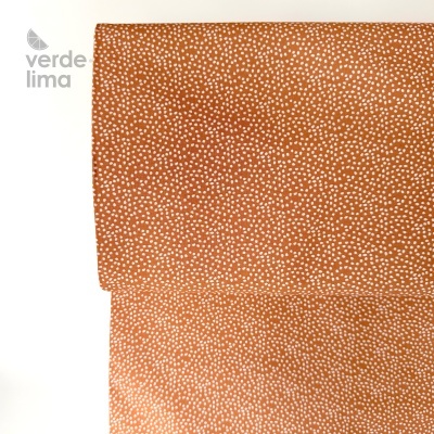 Tecido de Algodão - Pedrinhas caramelo