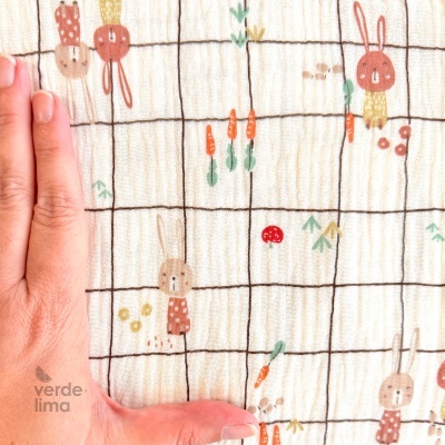 Musselina - Coelhinhos na horta